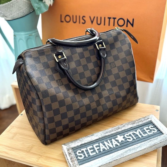 Louis Vuitton Speedy 30 Damier Ebene Satchel Bag - Picture 16 of 17